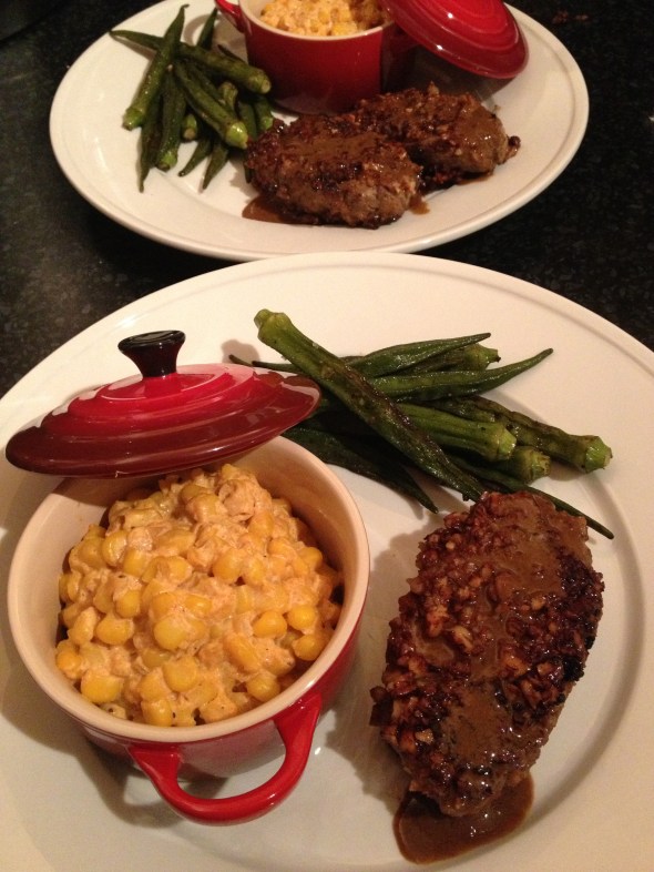 Pecan Crusted Venison with Creamed Corn: A Broad Cooking