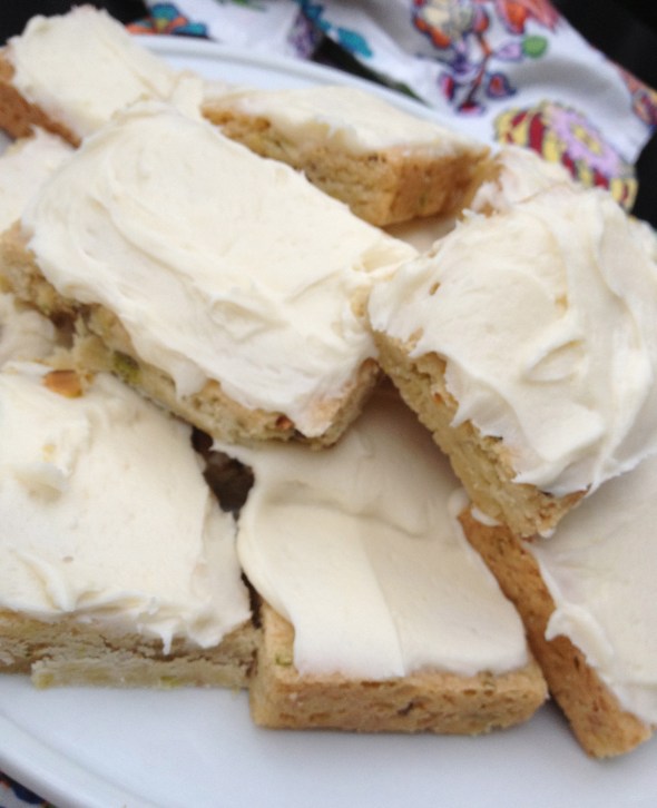 Pistachio Shortbread with Honey Icing: A Broad Cooking