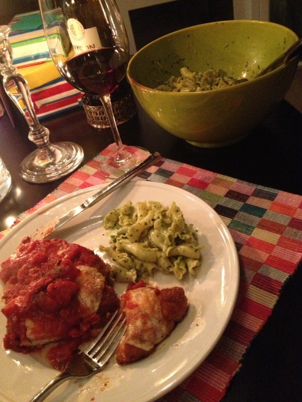 Chicken Parm and Pesto Pasta: A Broad Cooking