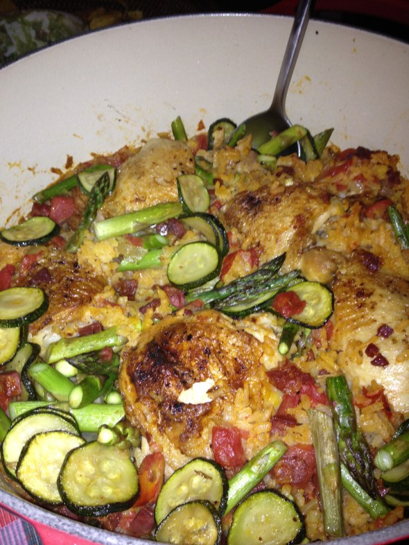 Spring Chicken & Chorizo Paella: A Broad Cooking