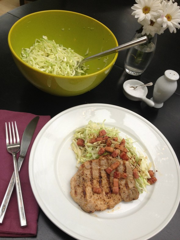Grilled Pork Chops with Cabbage & Apple Salad: A Broad Cooking