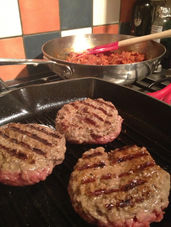 Grilled Burgers with Bacon Marmalade: A Broad Cooking