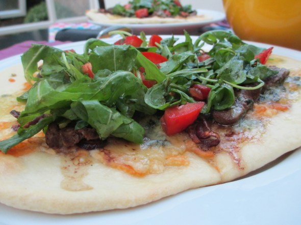 Blue Cheese Steakburger Pizza: A Broad Cooking