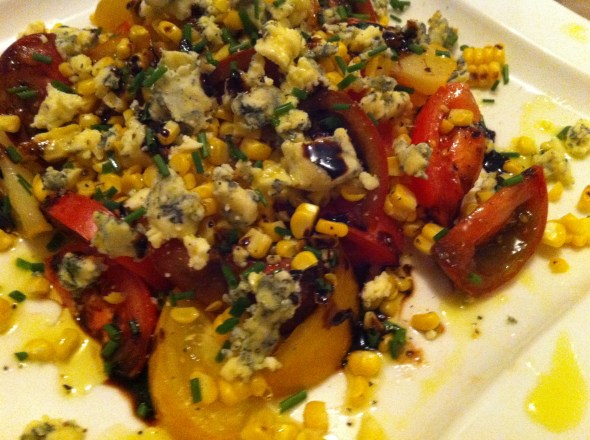 Heirloom Tomato, Corn, & Blue Cheese Salad: A Broad Cooking