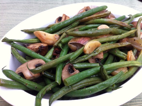 Green Beans & Mushrooms with Sherry Vinegar: A Broad Cooking