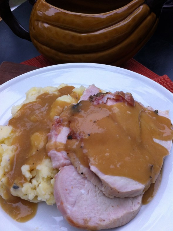 Sage Buttered Turkey Breast and Milk Mashed Potatoes with Chardonnay Gravy:  A Broad Cooking