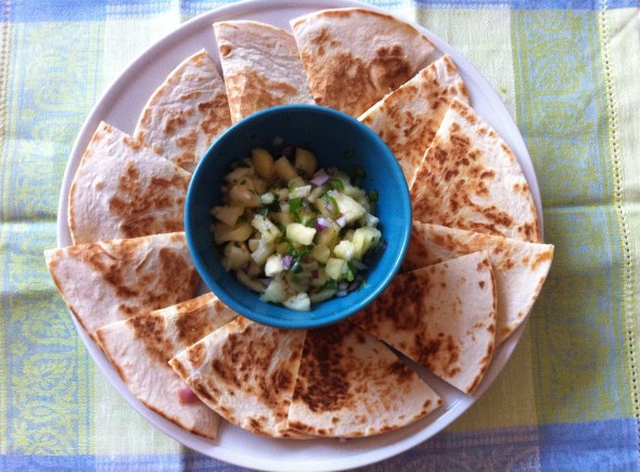 Hawaiian Pizza Quesadilla with Pineapple Salsa: A Broad Cooking