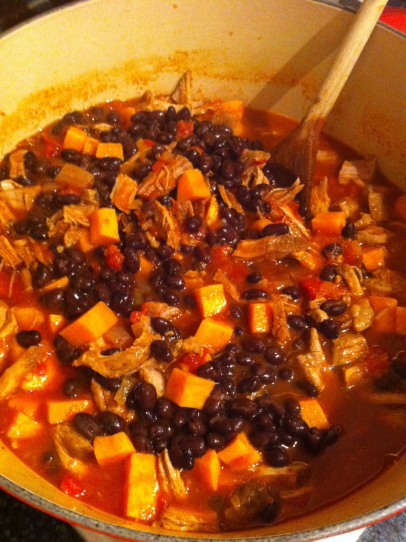 Pork, Sweet Potato, & Black Bean Chili: A Broad Cooking