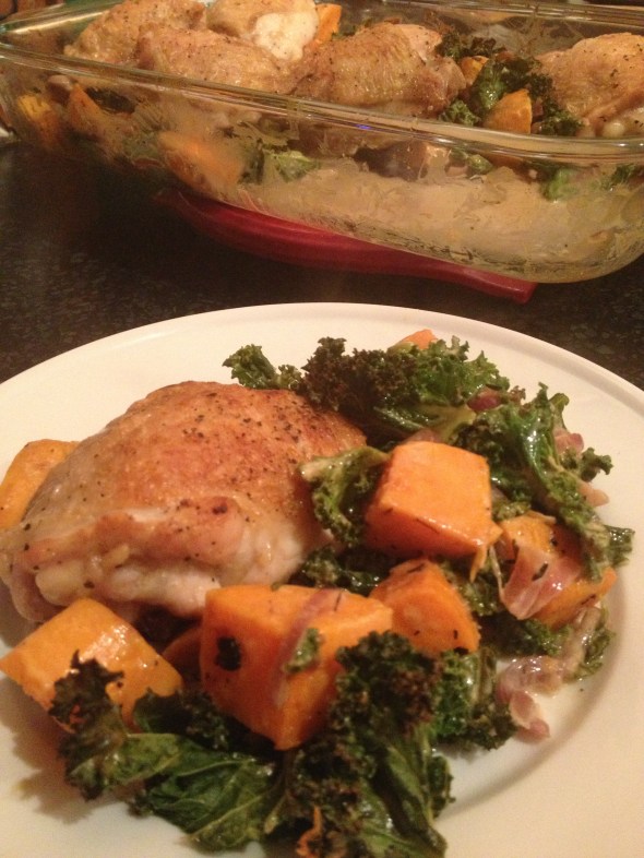 Chicken, Sweet Potato, & Kale Casserole: A Broad Cooking
